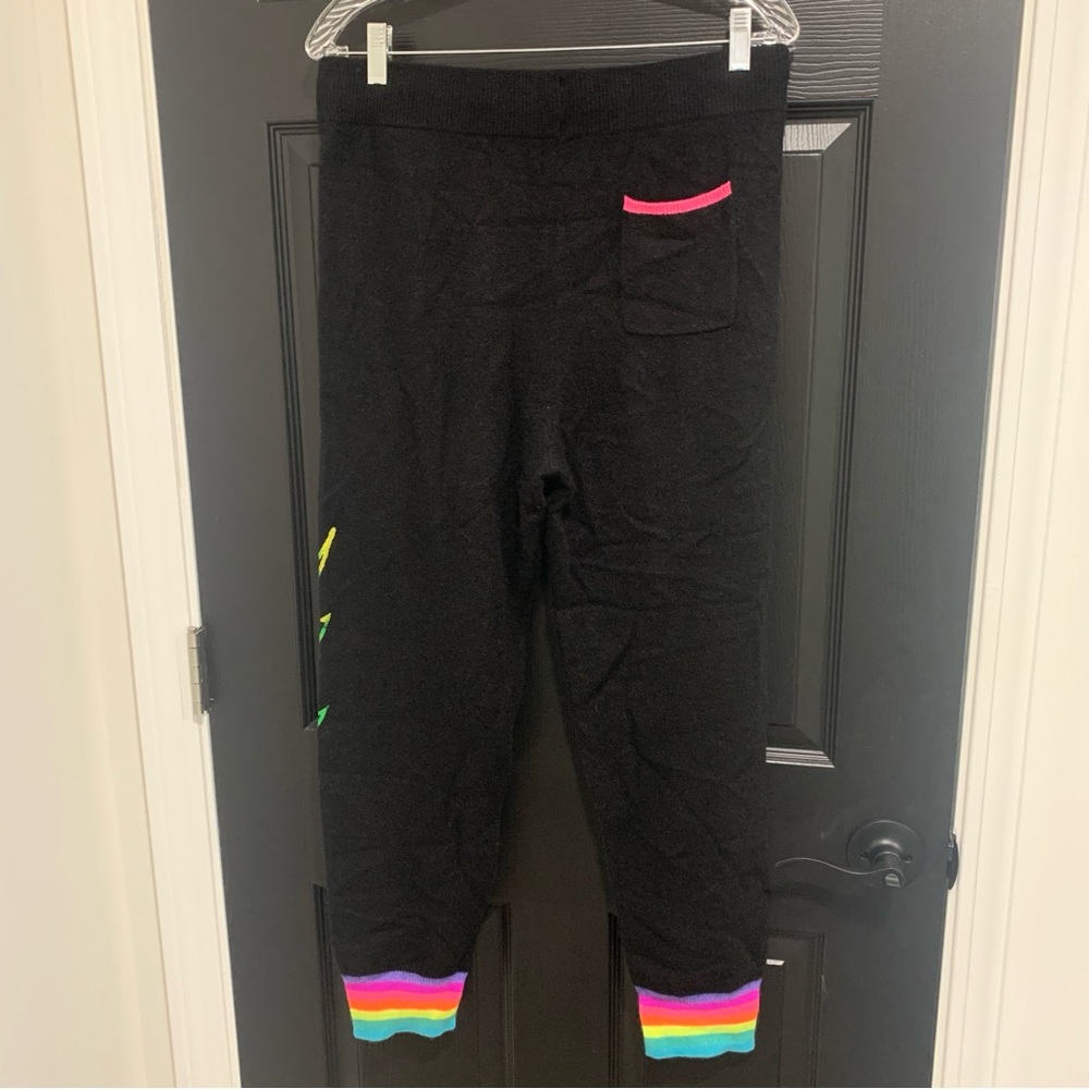 Brodie Cashmere | Black Rainbow Thunder Accent Strike Cashmere Jogger | Sz L - Picture 7 of 13